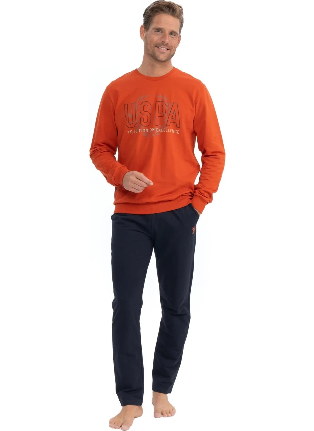 U.S. Polo Assn. Men's Long Sleeve Winter Pajama Set