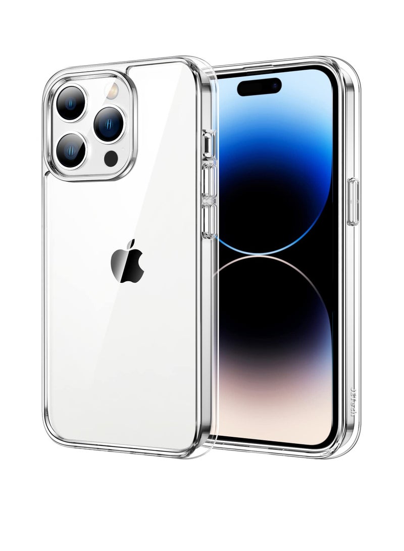 جي تيك حافظة لهاتف آيفون 14 برو ماكس 6.7 بوصة غير صفراء مقاومة للصدمات غطاء خلفي شفاف مضاد للخدش - Image 1