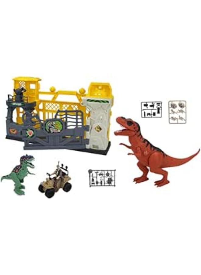 Dino Valley Dinosaur with Bridge and Large Set of Accessories by Dino Valley with Many Buttons All Hinges Movable and LED Lighting and Huge Sound-1- GTG TOYS