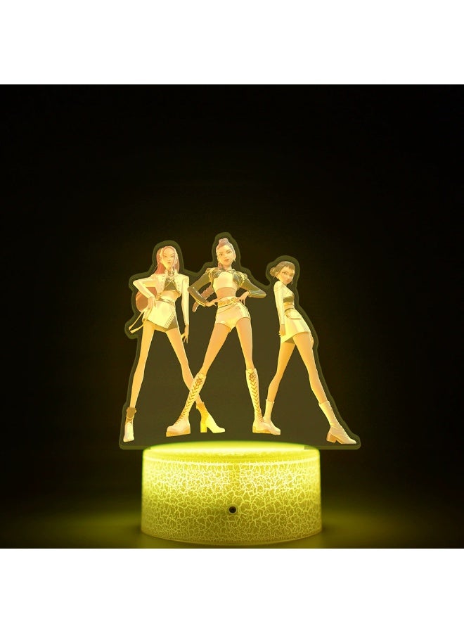 K-Pop Demon Hunters movie peripheral printed remote control 16-color night light is the best gift for family and friends