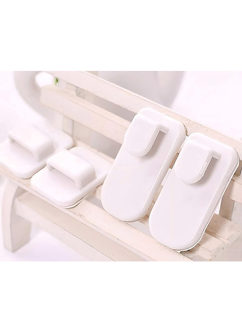 KHEDU FAB KHEDU FAB 2 Sets of Plastic Adhesive Hook for Hanging ACTV Remote Control Hook Self Adhesive Hook On Tiles Wall Door Cabinet Multi Color  - Image 2
