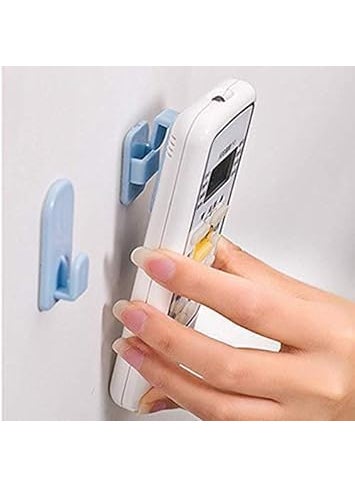 KHEDU FAB KHEDU FAB 2 Sets of Plastic Adhesive Hook for Hanging ACTV Remote Control Hook Self Adhesive Hook On Tiles Wall Door Cabinet Multi Color  - Image 3
