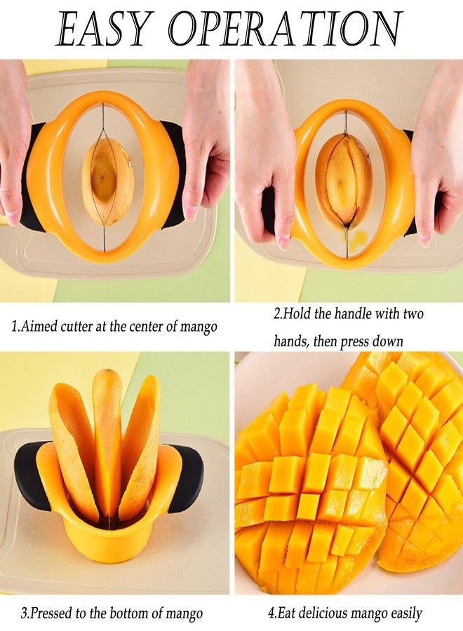 ZLMC Mango Slicer, Peeler and Pit Remover Tool, ZLMC Mango Splitter, Mango Slicer Cutter Pitter, with Grip Handle - Image 5