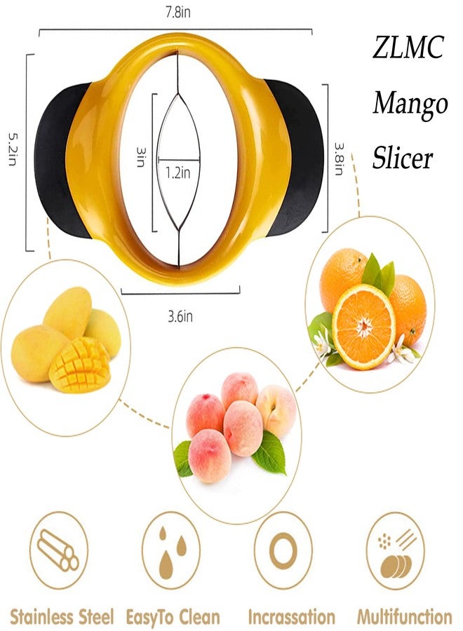 ZLMC Mango Slicer, Peeler and Pit Remover Tool, ZLMC Mango Splitter, Mango Slicer Cutter Pitter, with Grip Handle - Image 2