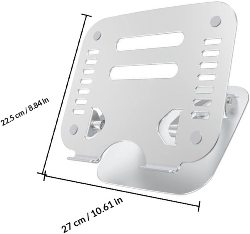Aluminum Alloy Laptop Stand Adjustable Heat Dissipation Computer Holder Portable Foldable Notebook Desk Riser for Office and Home Use - Image 2