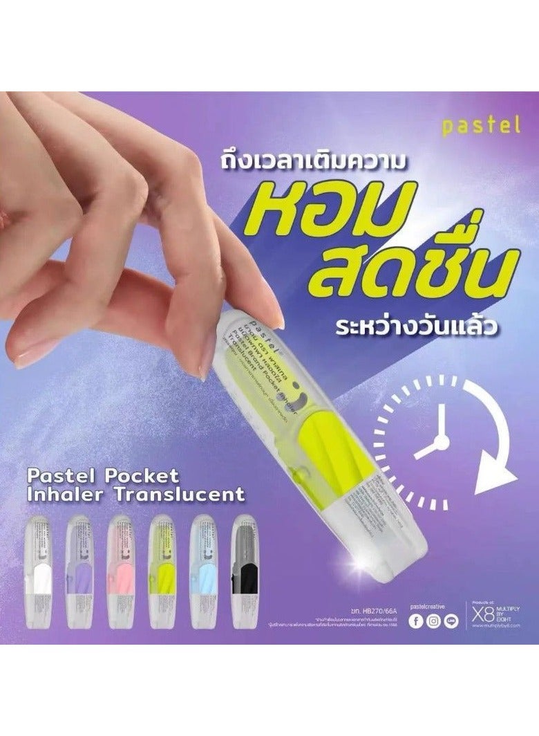 PASTEL 6-PACKS Thai Mint Flavored Nose Cooling Sticks, Magic Nasal Decongestant, Natural Herbal Medicine, Refreshing While Driving, Can Improve Concentration and Provide a Refreshing and Cooling Feeling - Image 2