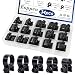 Eoppen 34Pcs 5 Sizes 818mm Fuel Line Clamp Assortment Kit 14Inch 516Inch 38Inch Black Fuel Injection Gas Line Hose Clamps for Diesel Petrol Pipe - Image 2