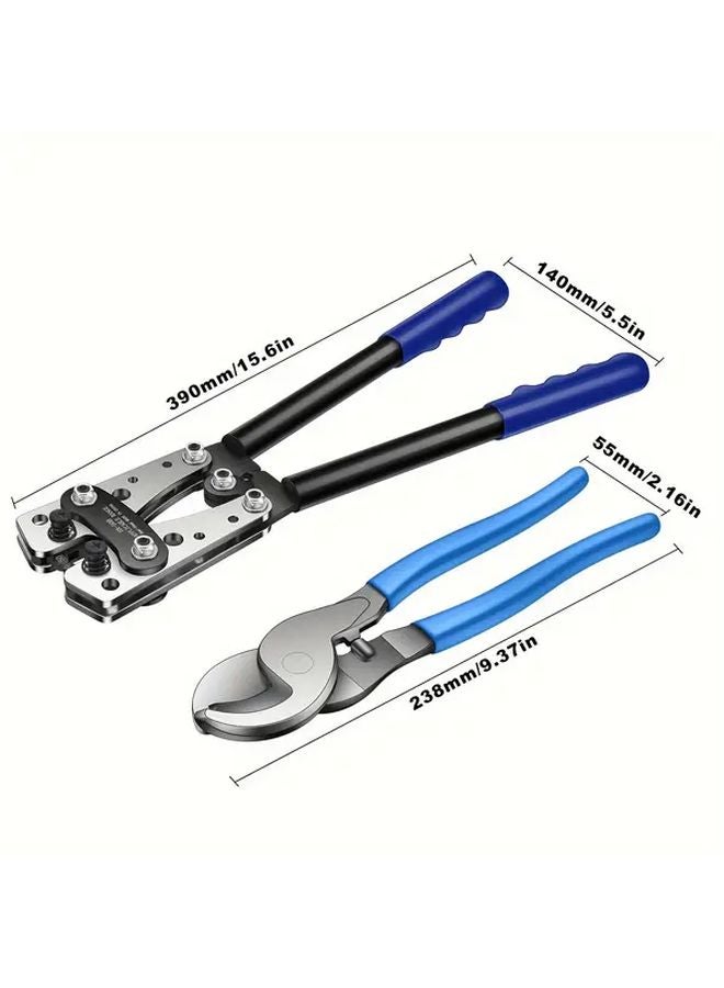 HX 50B Large Terminal Crimper Pliers 6 50mm with Cutter for Copper Aluminum Wire - Image 4