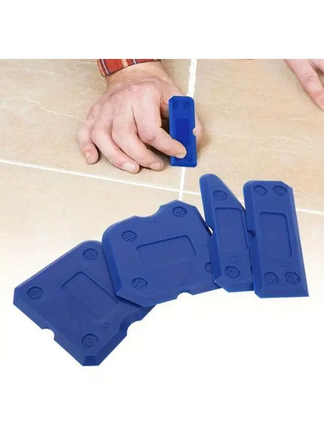 4pcs Silicone Caulk Grout Tool Set Spreader Scraper Edge Repair Kitchen Bathroom - Image 5