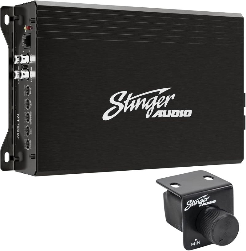 STINGER Audio Monoblock Car Audio Amplifier with Bass Remote, Class D 1-Channel, 1500W - Image 1