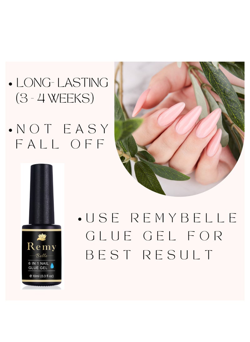 Remy Belle Soft Gel Full Cover Nail Tips Kit for Soak Off Extensions 240 Pcs of 12 Sizes (Coffee Square)  - Image 4