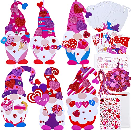 Winlyn زينة جنيات عيد الحب من وينلين 36 مجموعة زينة جنيات عيد الحب مجموعة حرف DIY زينة جنيات على شكل قلوب ملصقات عيد الحب للأطفال أنشطة صف عيد الحب تبادل الهدايا - Image 1