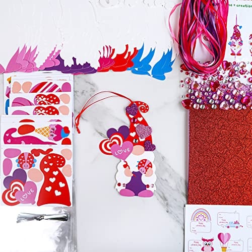 Winlyn زينة جنيات عيد الحب من وينلين 36 مجموعة زينة جنيات عيد الحب مجموعة حرف DIY زينة جنيات على شكل قلوب ملصقات عيد الحب للأطفال أنشطة صف عيد الحب تبادل الهدايا - Image 5