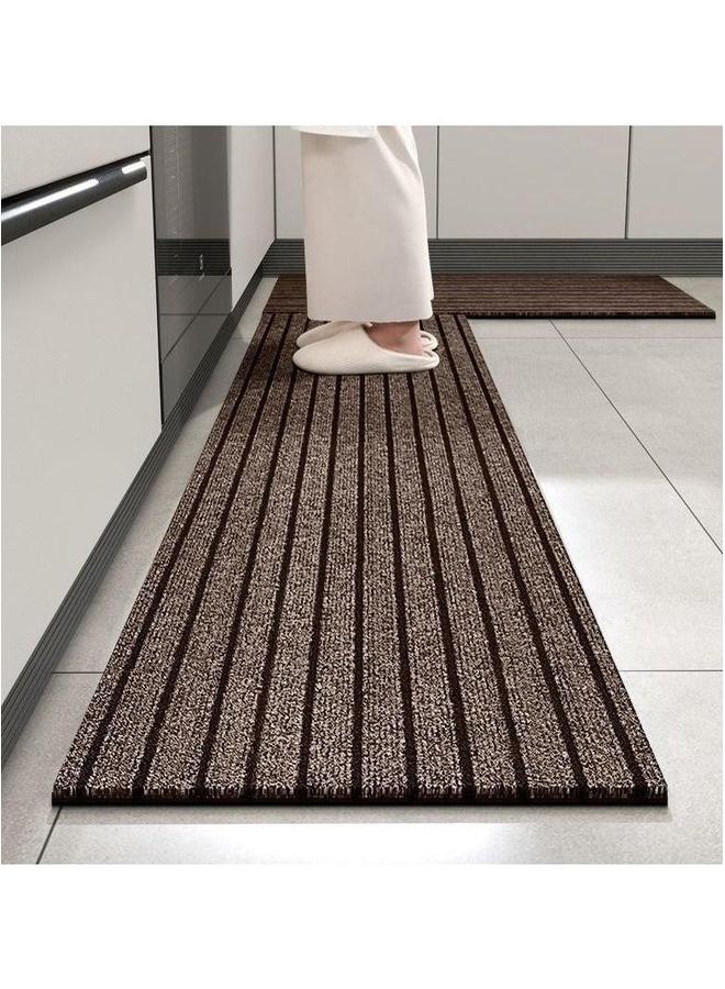 HOMESTAR Long Kitchen Non-slip Mat Household Entrance Door Absorbent Living Room Brown PVC - Image 2