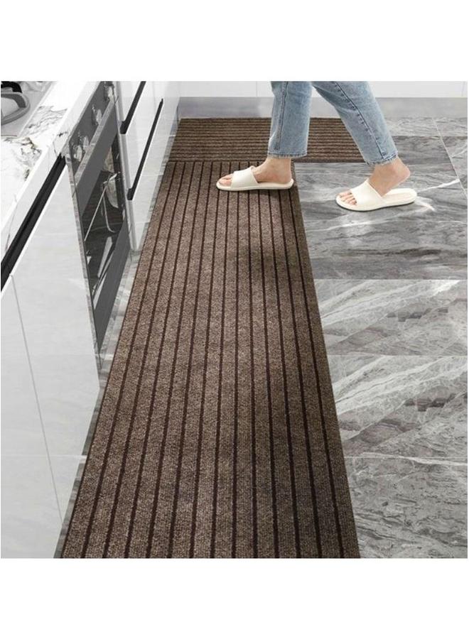 HOMESTAR Long Kitchen Non-slip Mat Household Entrance Door Absorbent Living Room Brown PVC - Image 3