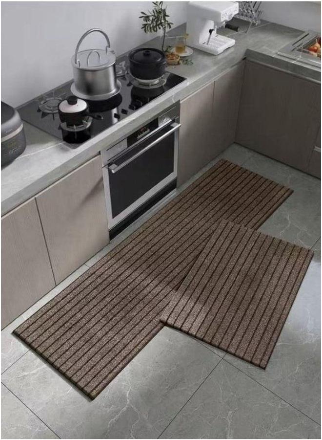 HOMESTAR Long Kitchen Non-slip Mat Household Entrance Door Absorbent Living Room Brown PVC - Image 1