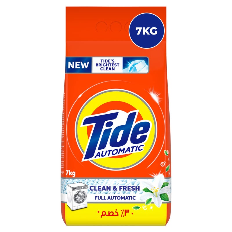 Tide automatic powder clean and fresh scent 7 kilogram - Image 1