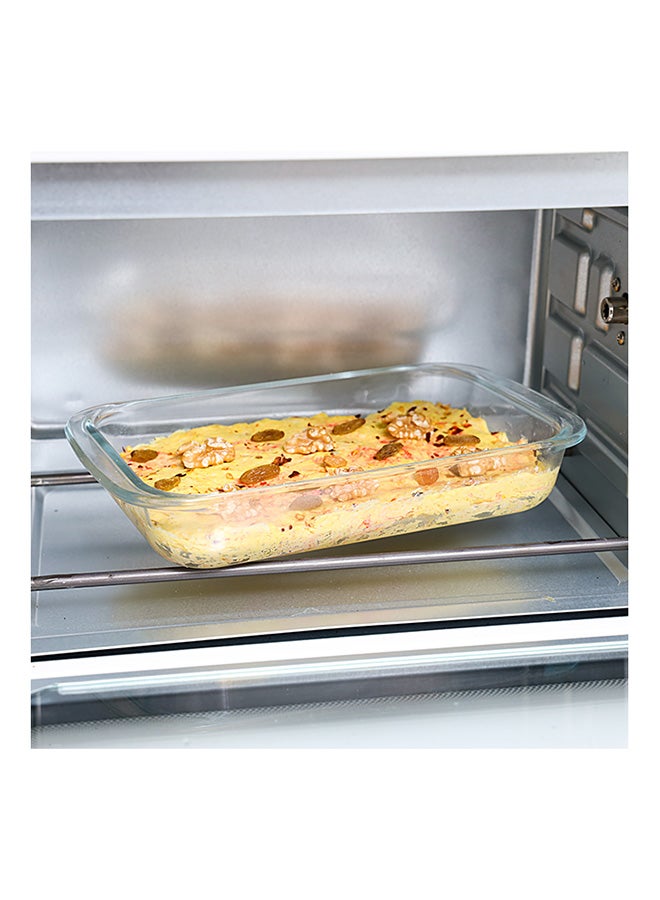 Royalford 2Pcs Borosilicate Glass Baking Dish Set 34.5X5.5X6Cm Oven Safe Microwave Safe Freezer & Dishwasher Safe High Thermal Shock Resistant Durable Design Transparent Clear - Image 4