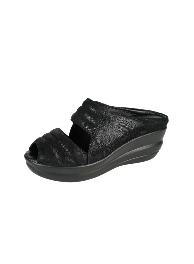 Michelle Morgan 092-2713 Michelle Morgan Ladies Wedge Heel Sandals 19009-40 Black