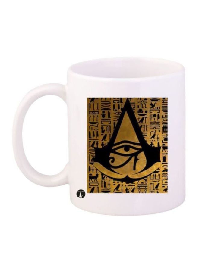 RKN Assassin's Creed Printed Coffee Mug White/Yellow/Black - Image 2