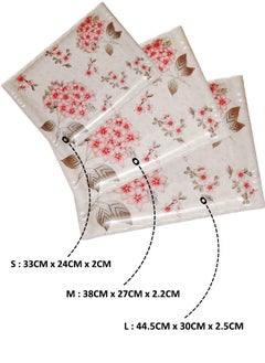A TO Z Floral Melamine Serving Tray Set – 3 Pcs, Premium Quality, Scratch Resistant & Unbreakable, BPA-Free, 33x38x44.5 cm, Design 217| Dishwasher Safe, Ideal for Daily Use & Parties  - Image 5