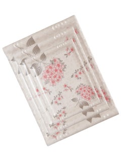 A TO Z Floral Melamine Serving Tray Set – 3 Pcs, Premium Quality, Scratch Resistant & Unbreakable, BPA-Free, 33x38x44.5 cm, Design 217| Dishwasher Safe, Ideal for Daily Use & Parties  - Image 4