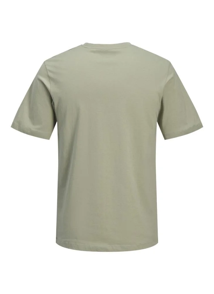 JACK & JONES Seagrass Logo Crew Neck T-Shirt for Men | Best Price UAE