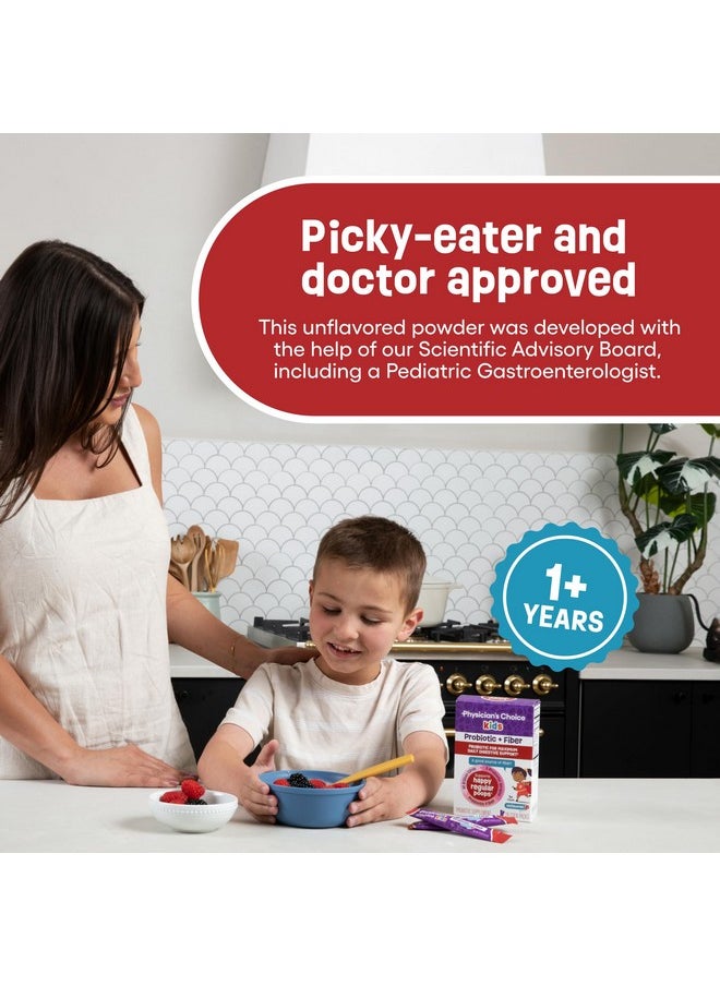 Physician's CHOICE Physician's Choice Kids Probiotic + Prebiotic Fiber Packets (Ages 1+) - Supports Regularity, Occasional Constipation & A Healthy Digestive System - No Allergens or Preservatives - Unflavored - 24 Pack  - Image 2