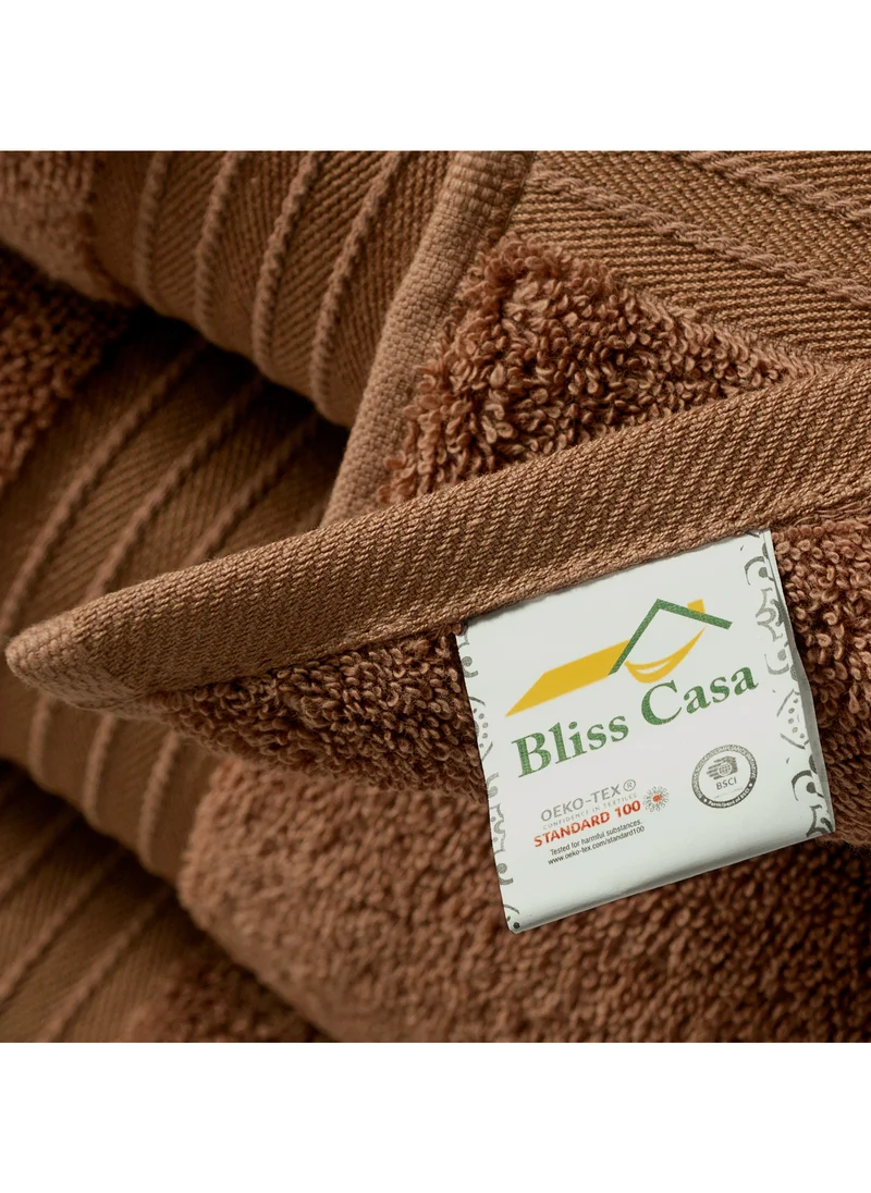 Bliss Casa Bliss Casa 4-Piece Bath Towels, 100% Combed Cotton 550 GSM Superior Quality, Quick Dry Highly Absorbent Thick Soft Hotel Towles for Bath And Spa Bathroom Towel Set 70x140cm