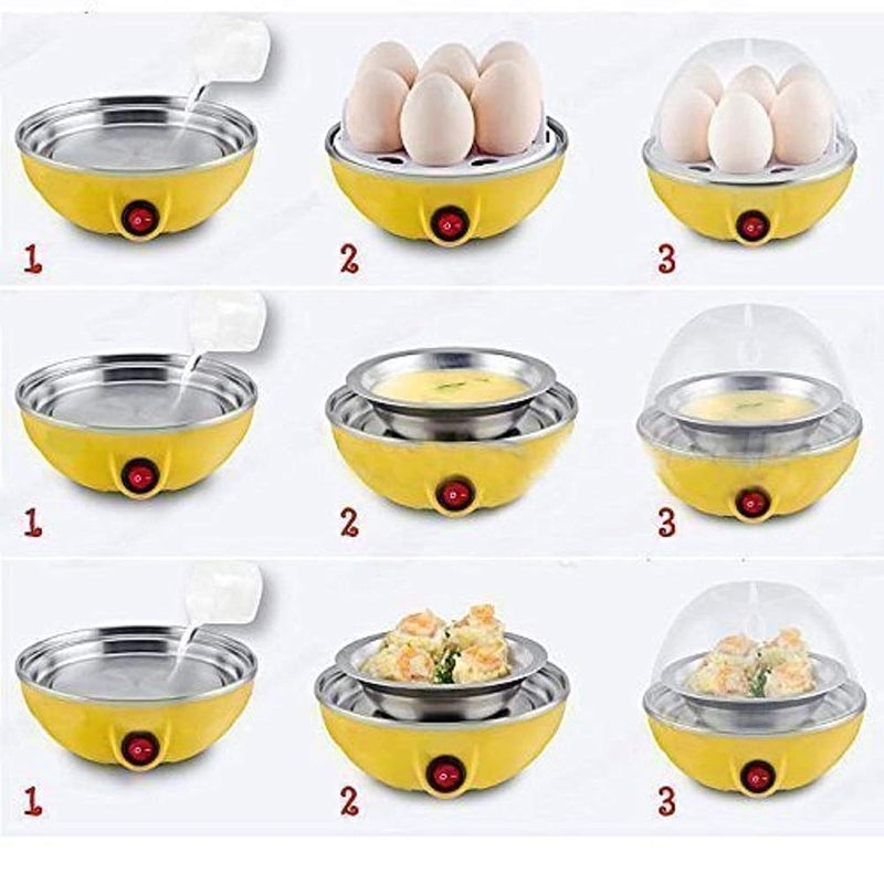 Concepta Egg Boiler Electric Automatic Off 7 Egg Poacher for Steaming Cooking And Boiling Mini Electronic Egg Boiler Device Multi function Egg Cooker Boils Upto 7 Eggs at a TimeMulticolor - Image 3
