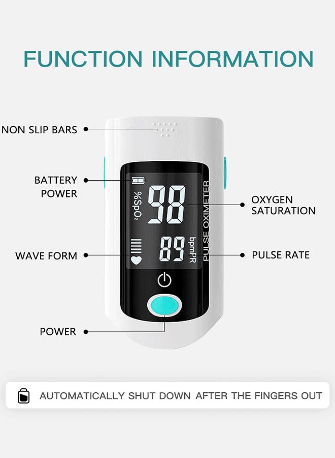 Generic Portable Finger Clip Oximeter For Medical Blood Oxygen Saturation Detection, Blood Oxygen Health Detector, Household Pulse And Heart Rate Monitoring  - Image 2