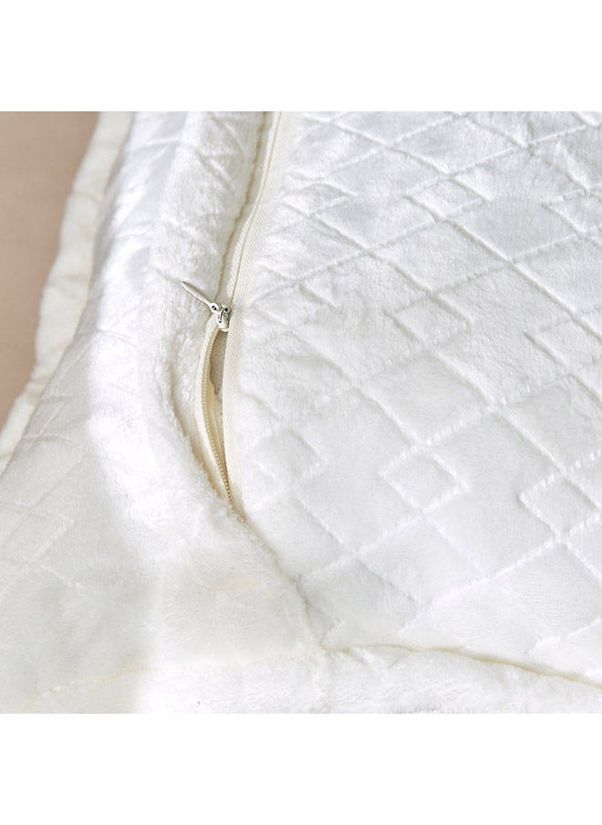 Home Box Lavish Diamond Embossed Solid Flannel Cushion Cover 45 x 45 cm  - Image 3