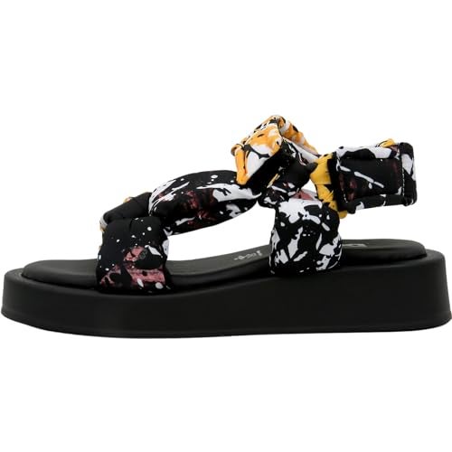 DOGO Platform Sandals Women - Vegan and Handmade Summer Sandals for Women, Colors of Chaos Desing, Size 10 - Image 1