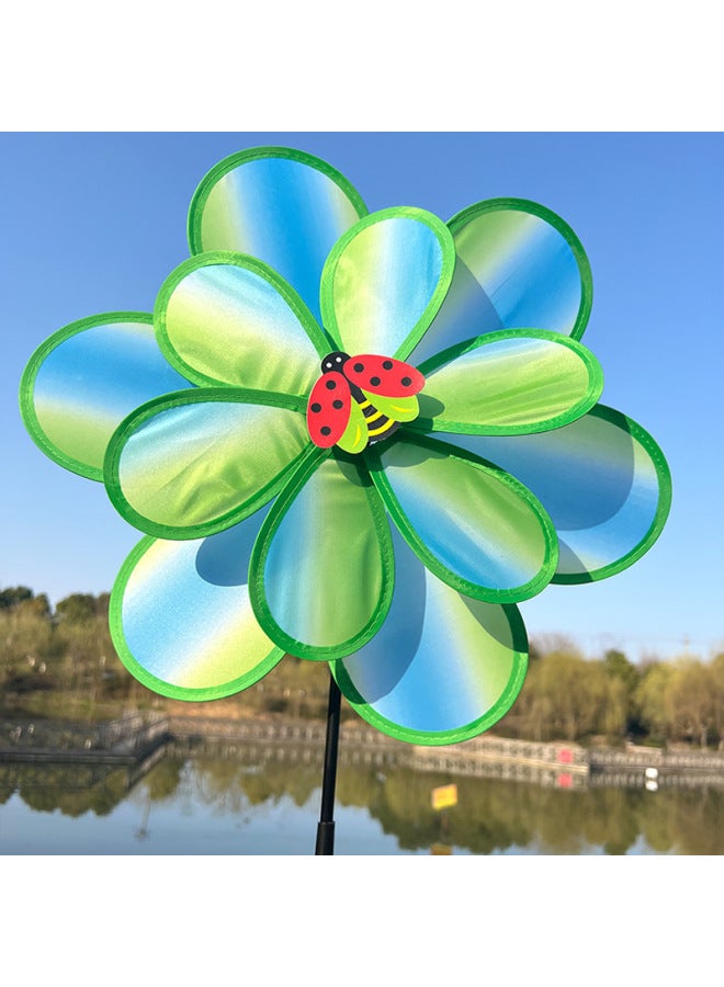 Double-layer Cloud Lotus Insect Windmill Kidsren's Dance Sports Meeting Props Corridor Outdoor Decoration Stall-Color:Double Layer Cloud Lotus (4 Colors Randomly Mixed)  - Image 5