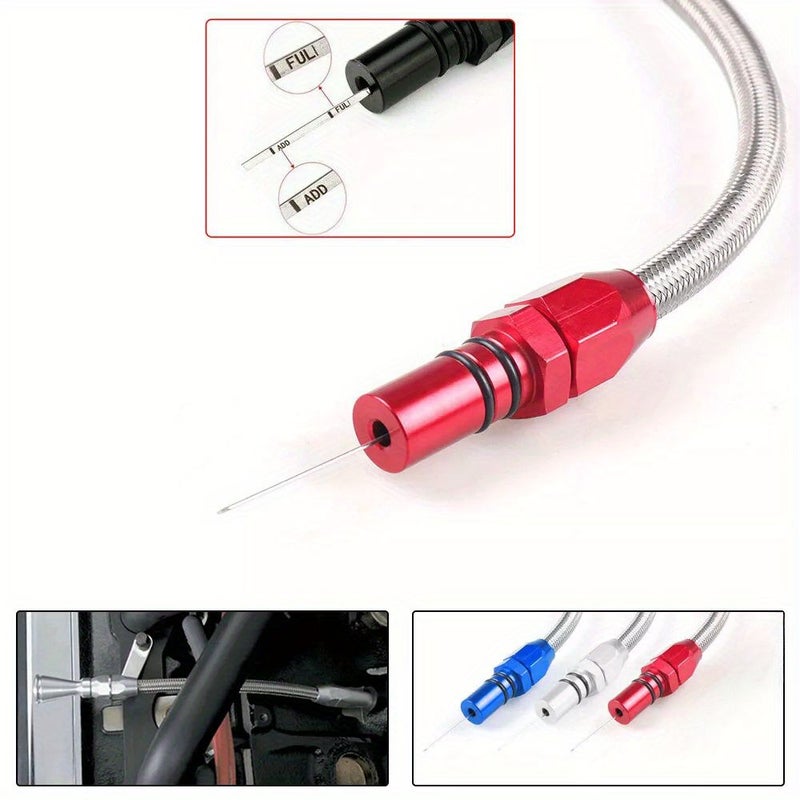 Red Transmission Dipstick For GM Chevy TH350 TH400 Turbo SBC BBC - Image 1