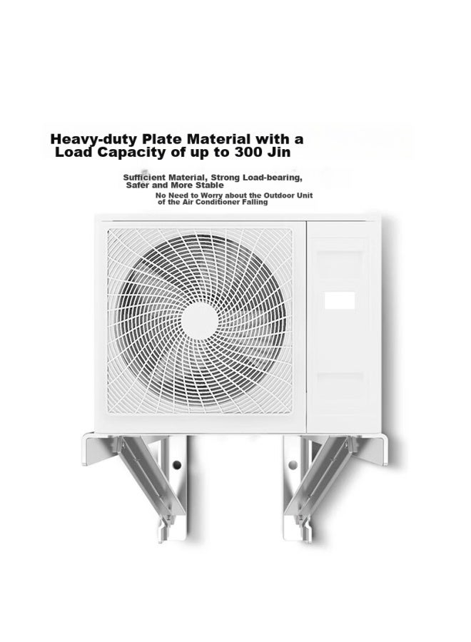 PURPAVWINNER Purpai Stainless Steel Air Conditioner Outdoor Unit Bracket Suitable For Gree, Panasonic, Mitsubishi, Xiaomi, Little Swan, Hualing, Tcl, Konka, Xinfei, Changhong, Yunmi 1p-1.5 Hp Air Conditioner Wall Mount - Image 2