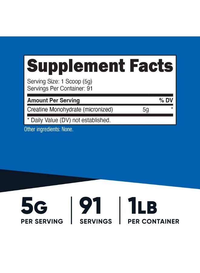 Nutricost, Performance, Creatine Monohydrate, Unflavored, 1 lb (454 g) - Image 3