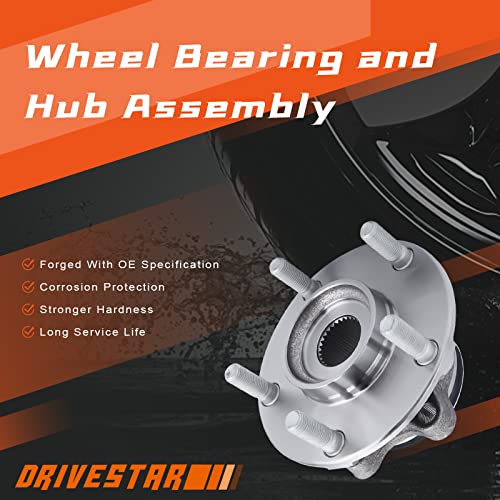 DRIVESTAR مجموعة محور العجلة الأمامية والمحامل DRIVESTAR 513298 لسيارة نيسان روج 2008-2013/2014-2015 روج سيلكت/ 2007-2012 سنترا، 5 مسمار مع نظام ABS - Image 5