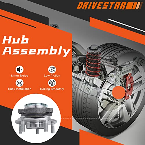 DRIVESTAR مجموعة محور العجلة الأمامية والمحامل DRIVESTAR 513298 لسيارة نيسان روج 2008-2013/2014-2015 روج سيلكت/ 2007-2012 سنترا، 5 مسمار مع نظام ABS - Image 2