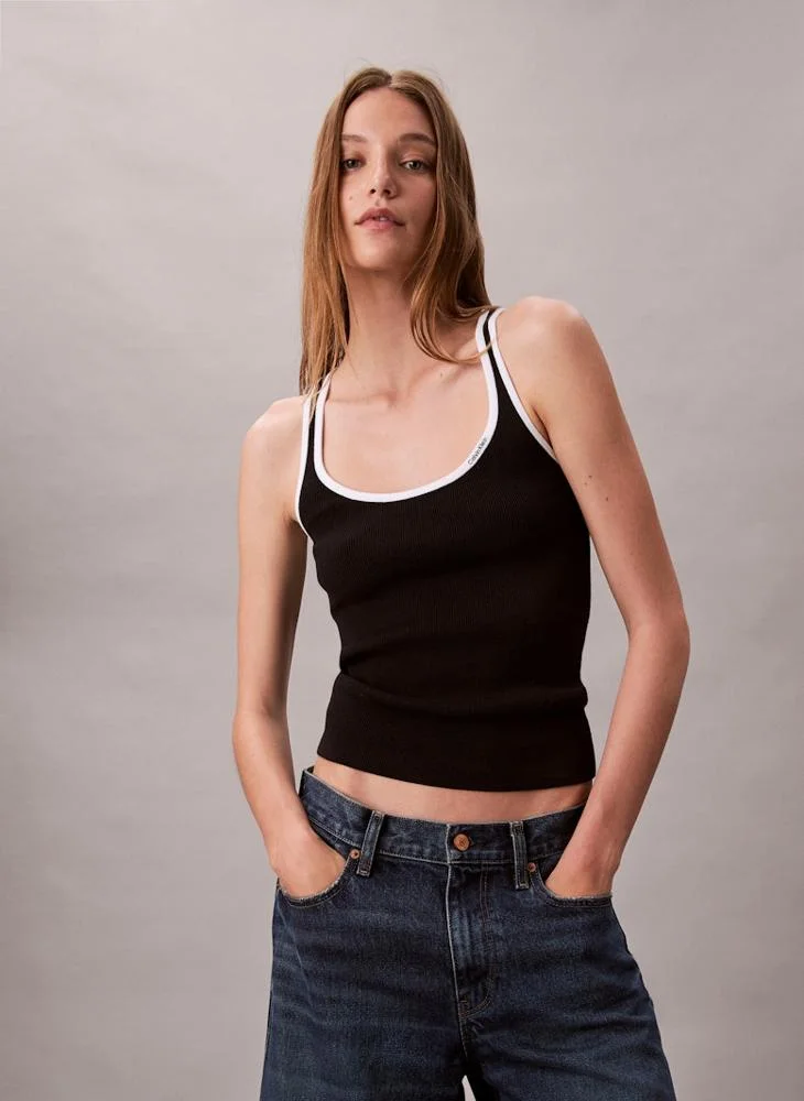 Calvin Klein Jeans Logo Color Block Tank Top