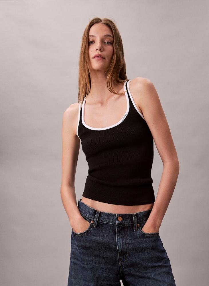 Calvin Klein Jeans Logo Color Block Tank Top - Image 1