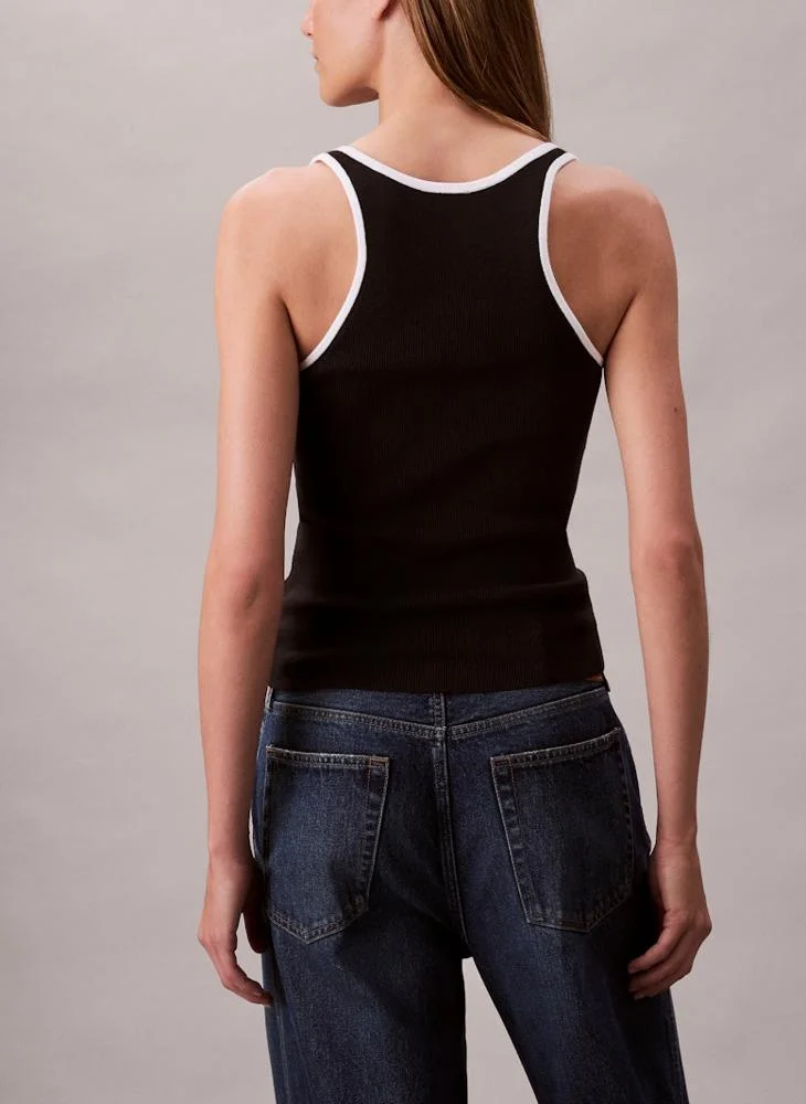 Calvin Klein Jeans Logo Color Block Tank Top