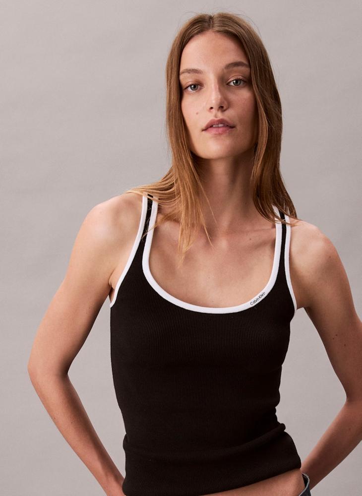 Calvin Klein Jeans Logo Color Block Tank Top - Image 4