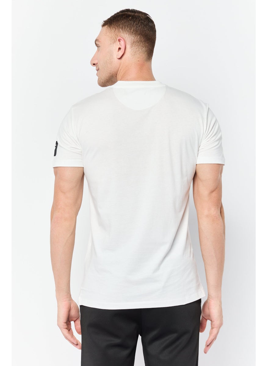 LAMBORGHINI Men Sportswear Fit Short Sleeve Outdoor T-Shirt, White  - Image 2