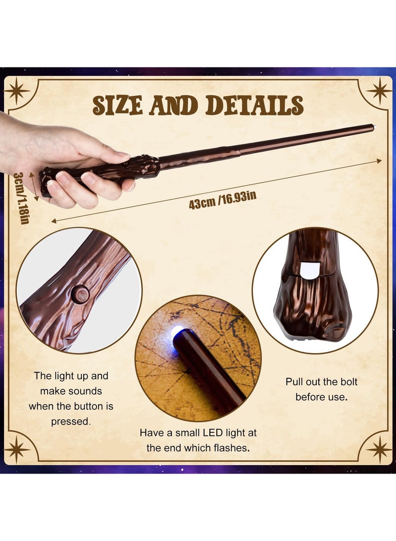 VUCATIN عصا سحرية مضيئة للأطفال، عصا سحرية مضيئة لساحر الألعاب، إكسسوار لزي الهالوين التنكري - Image 2