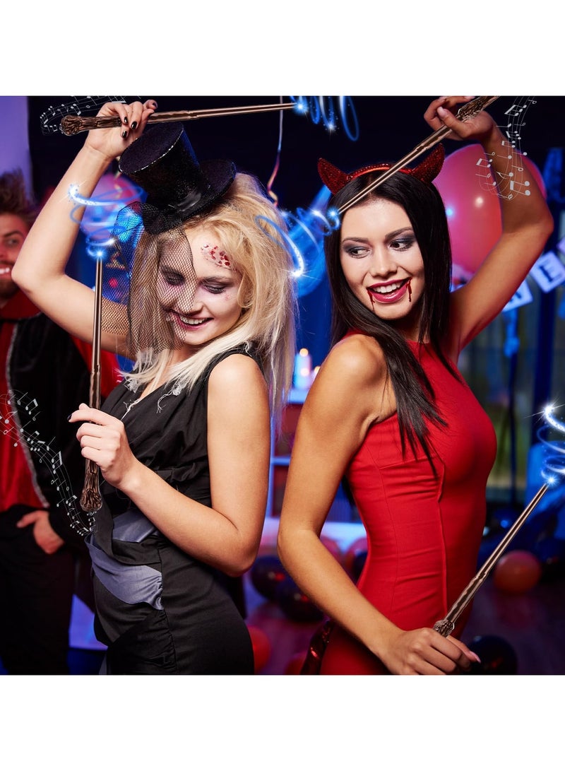 VUCATIN عصا سحرية مضيئة للأطفال، عصا سحرية مضيئة لساحر الألعاب، إكسسوار لزي الهالوين التنكري - Image 5