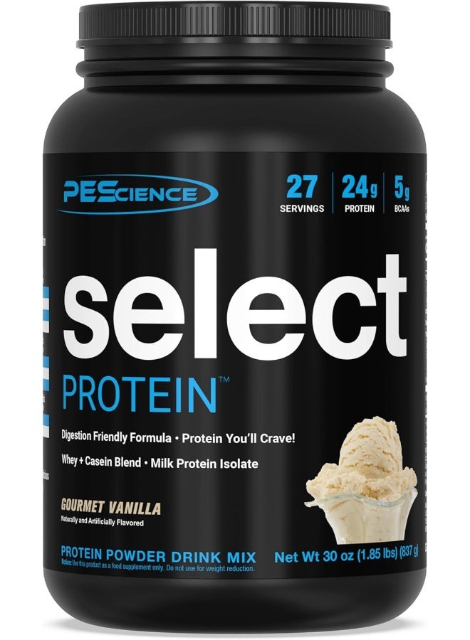 PEScience - Select Protein - Whey & Casein Protein Powder Supplement Blend - 27 Servings (Gourmet Vanilla) - Image 1