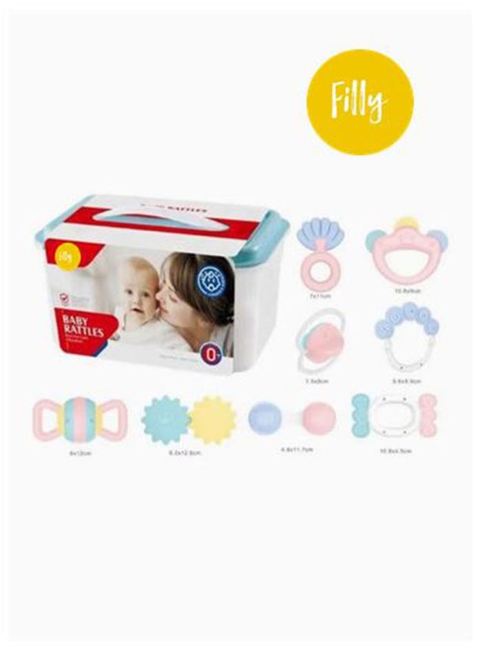 Filly Baby Rattle Toy, Infant Teething Toys , Rattles Sensory Toy Set, Food Grade Silicone Material, Newborn Toys Gift for Babies 3 Months and above Boys Girls, Early Educational Toy Set. - Image 1