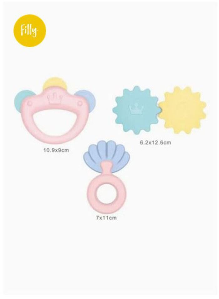 Filly Baby Rattle Toy, Infant Teething Toys , Rattles Sensory Toy Set, Food Grade Silicone Material, Newborn Toys Gift for Babies 3 Months and above Boys Girls, Early Educational Toy Set. - Image 4