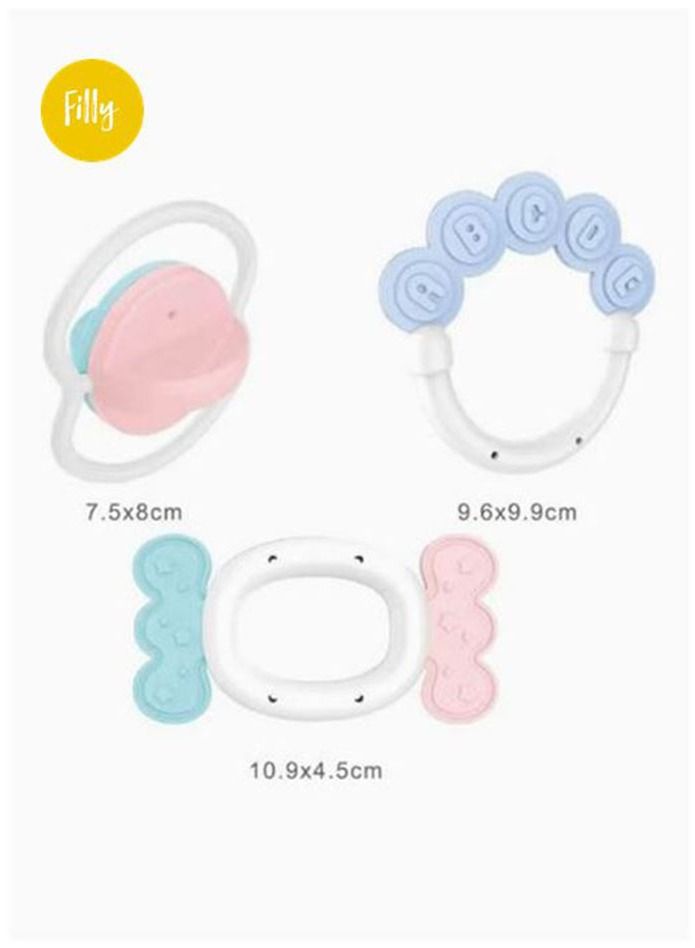 Filly Baby Rattle Toy, Infant Teething Toys , Rattles Sensory Toy Set, Food Grade Silicone Material, Newborn Toys Gift for Babies 3 Months and above Boys Girls, Early Educational Toy Set. - Image 5